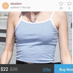 blue floral belle, $22